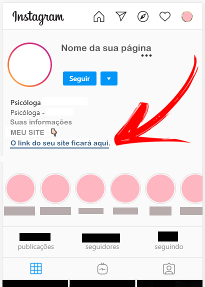 Divulgar link do site de psicóloga